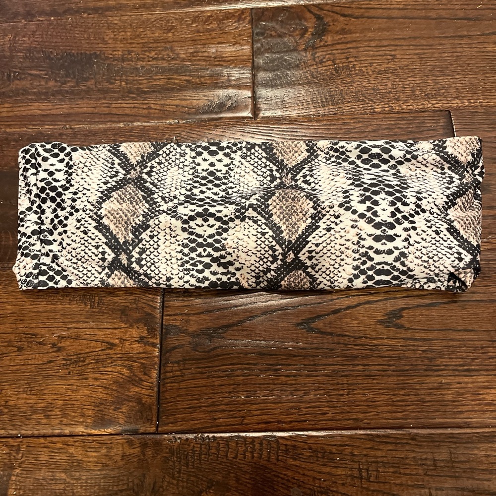 Zaful Snakeskin Swim Top